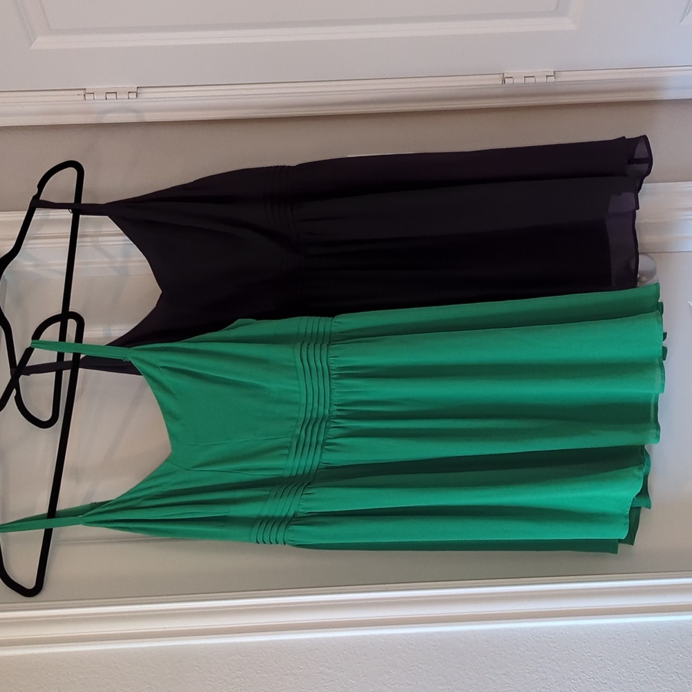 Chiffon Flowy Purple and Green Women's Dresses 4x